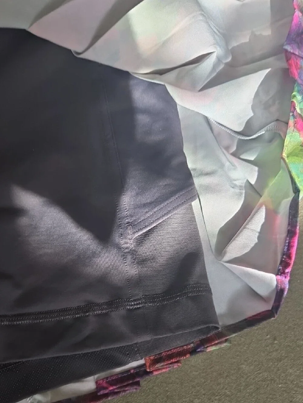 lululemon athletica Neon Floral Pleated Mini Skirt with Gray Waistband